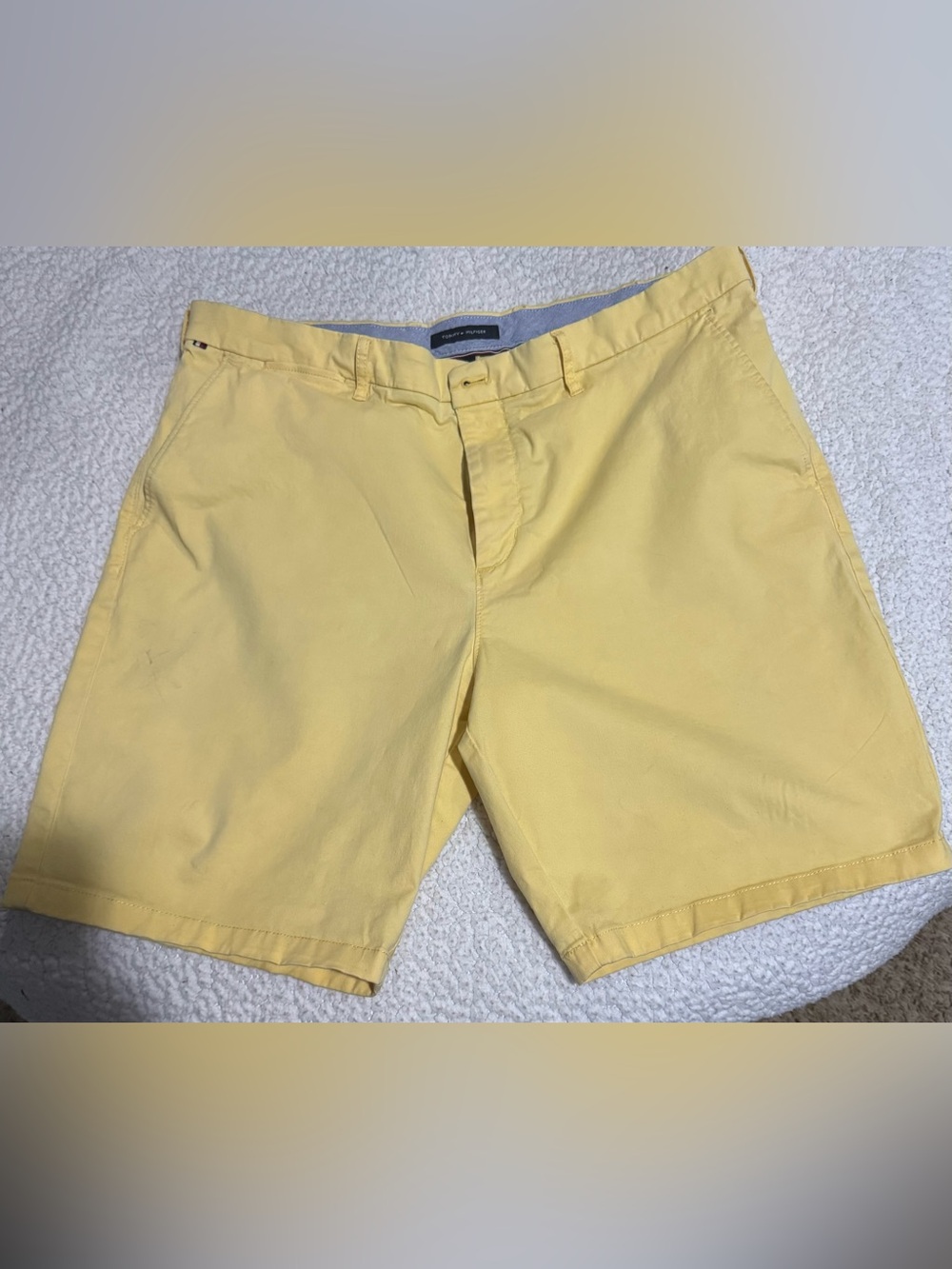 Tommy Hilfiger Yellow Flat Front Chino Shorts